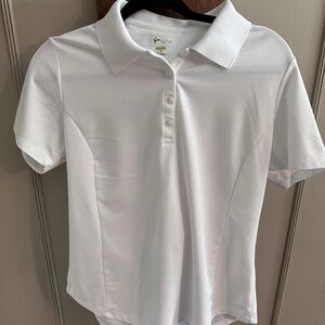 GREG NORMAN Play Dry Polo Shirt Shirt Sleeve White Women's Size Large